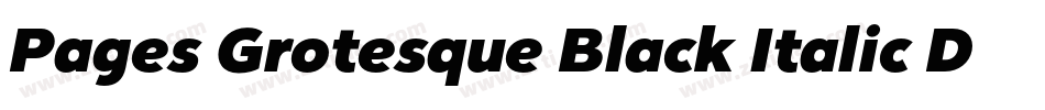 Pages Grotesque Black Italic Demo字体转换